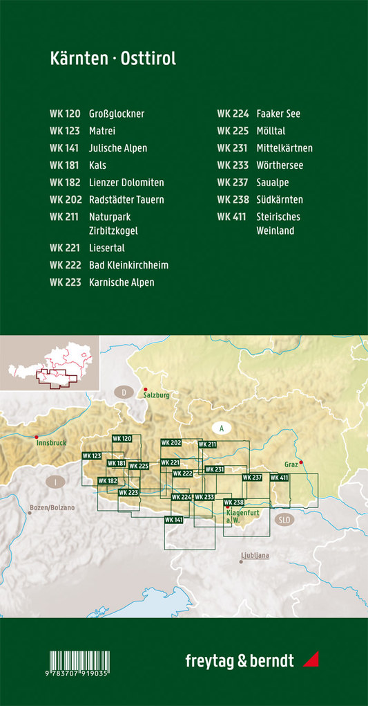 Weitere Ansicht: Kärnten - Osttirol, Wanderkarten Set 1:50.000