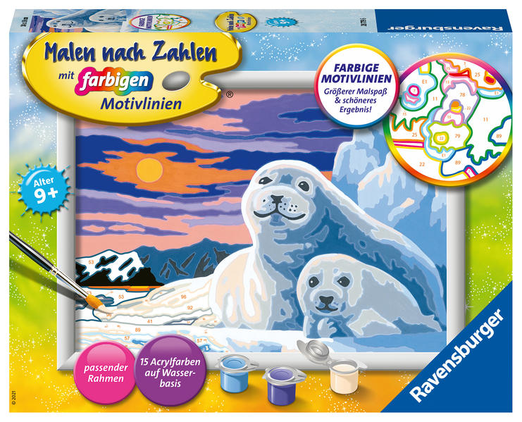 Produktbild: Ravensburger - Malen nach Zahlen - Niedliche Robben
