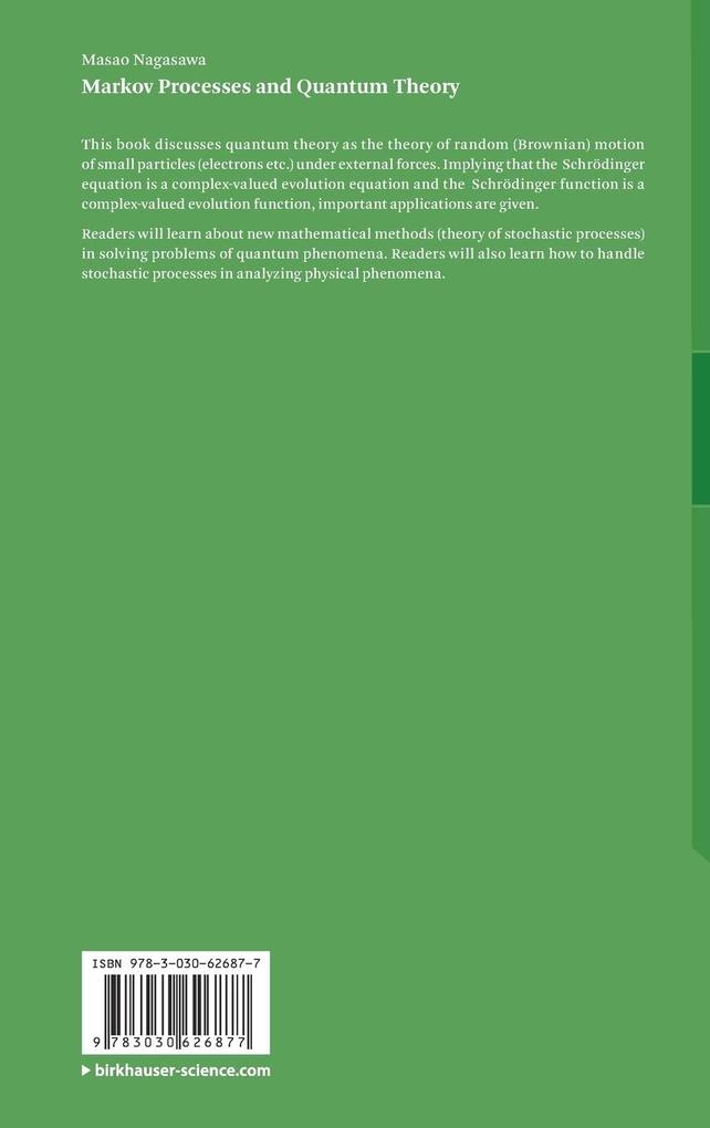 Weitere Ansicht: Markov Processes and Quantum Theory | Masao Nagasawa