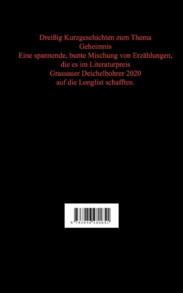 Weitere Ansicht: Literaturpreis Grassauer Deichelbohrer - Geheimnis