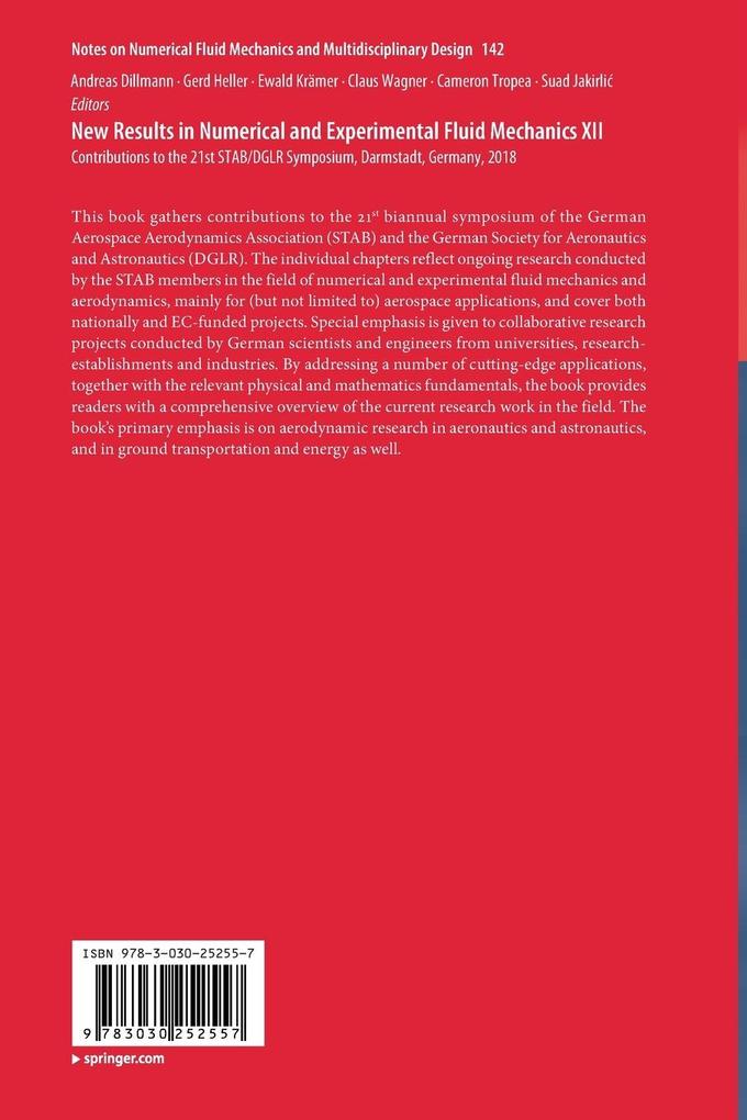 Weitere Ansicht: New Results in Numerical and Experimental Fluid Mechanics XII