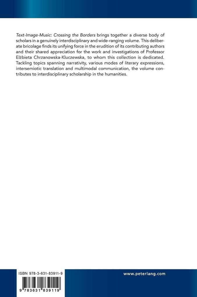 Weitere Ansicht: Text-Image-Music: Crossing the Borders
