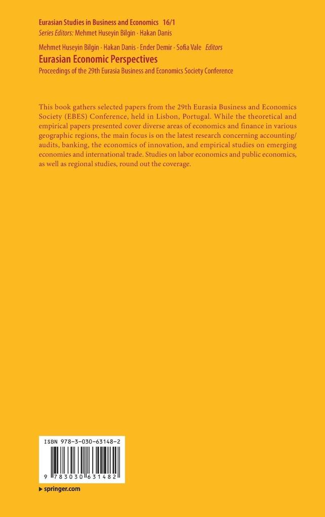 Weitere Ansicht: Eurasian Economic Perspectives