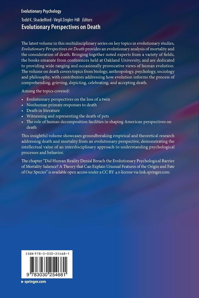 Weitere Ansicht: Evolutionary Perspectives on Death