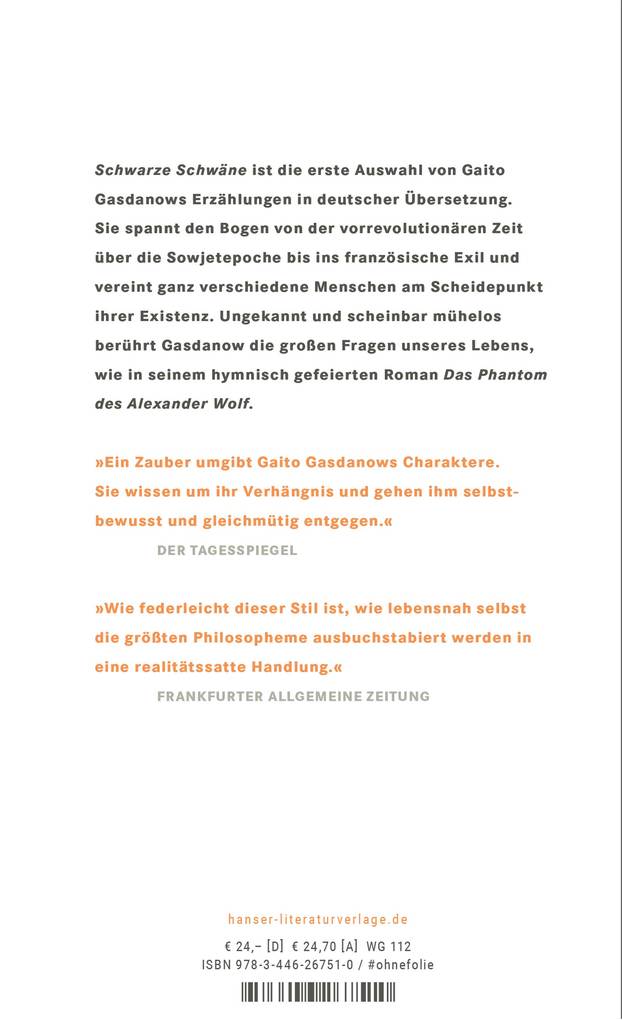 Weitere Ansicht: Schwarze Schwäne | Gaito Gasdanow