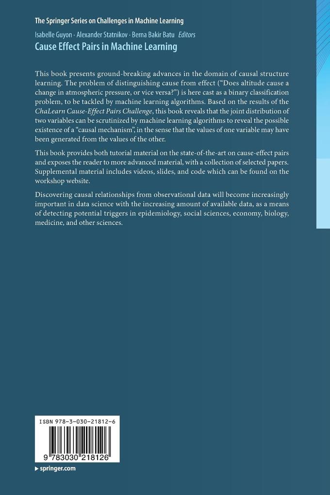 Weitere Ansicht: Cause Effect Pairs in Machine Learning