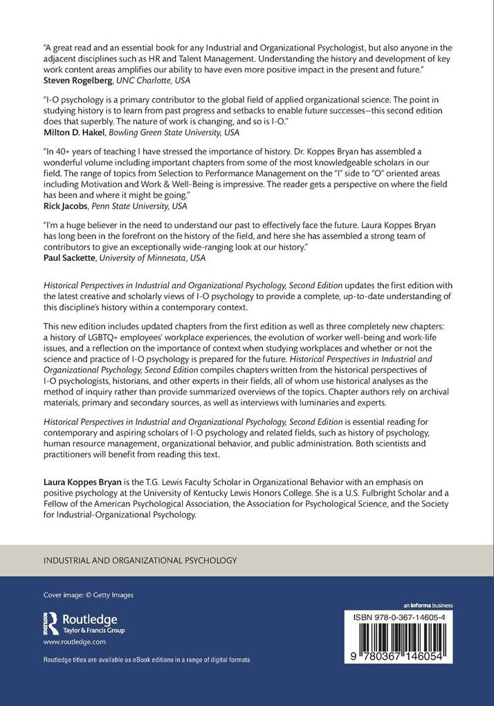 Weitere Ansicht: Historical Perspectives in Industrial and Organizational Psychology