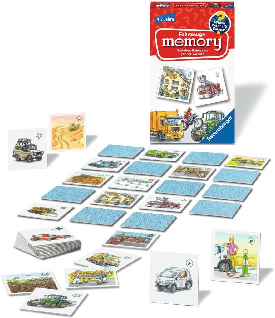 Weitere Ansicht: Ravensburger 20647 - Fahrzeuge memory® Wieso? Weshalb? Warum? der Spieleklassiker für 2-8 Spieler, Kinderspiel für alle Fahrzeug-Fans ab 4 bis 7 Jahren | William H. Hurter