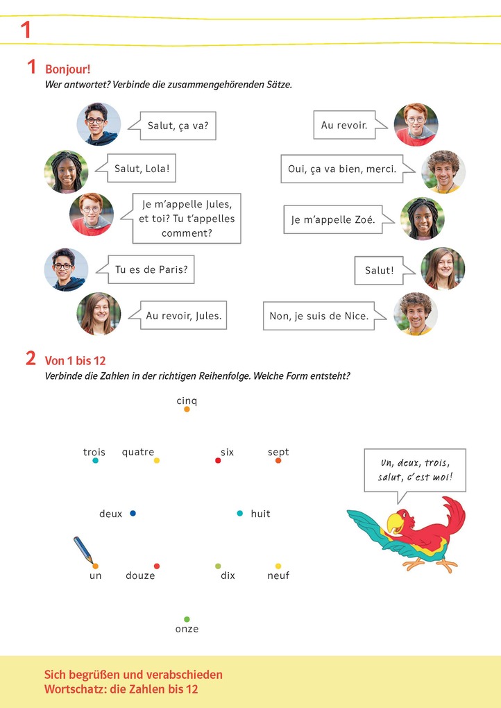 Weitere Ansicht: Découvertes 1 (ab 2020) - Übungsblock zum Schulbuch 1. Lernjahr