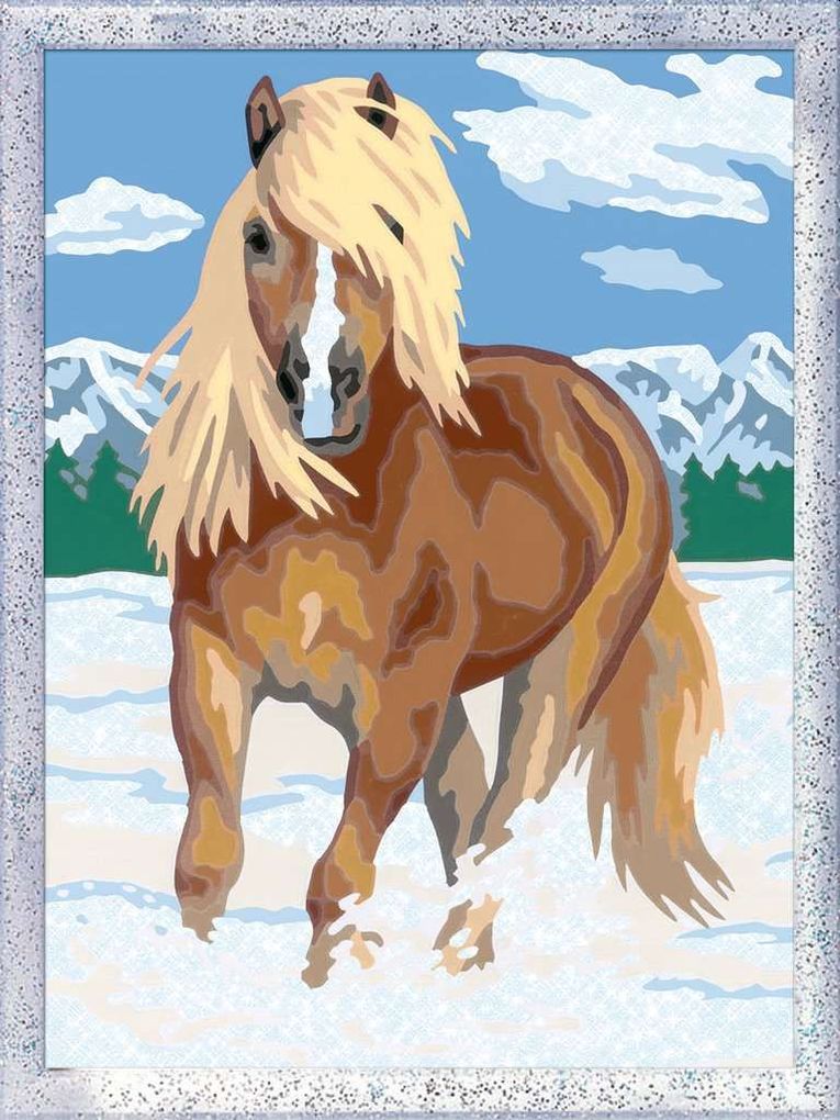 Weitere Ansicht: Ravensburger - Malen nach Zahlen - Haflinger im Schnee