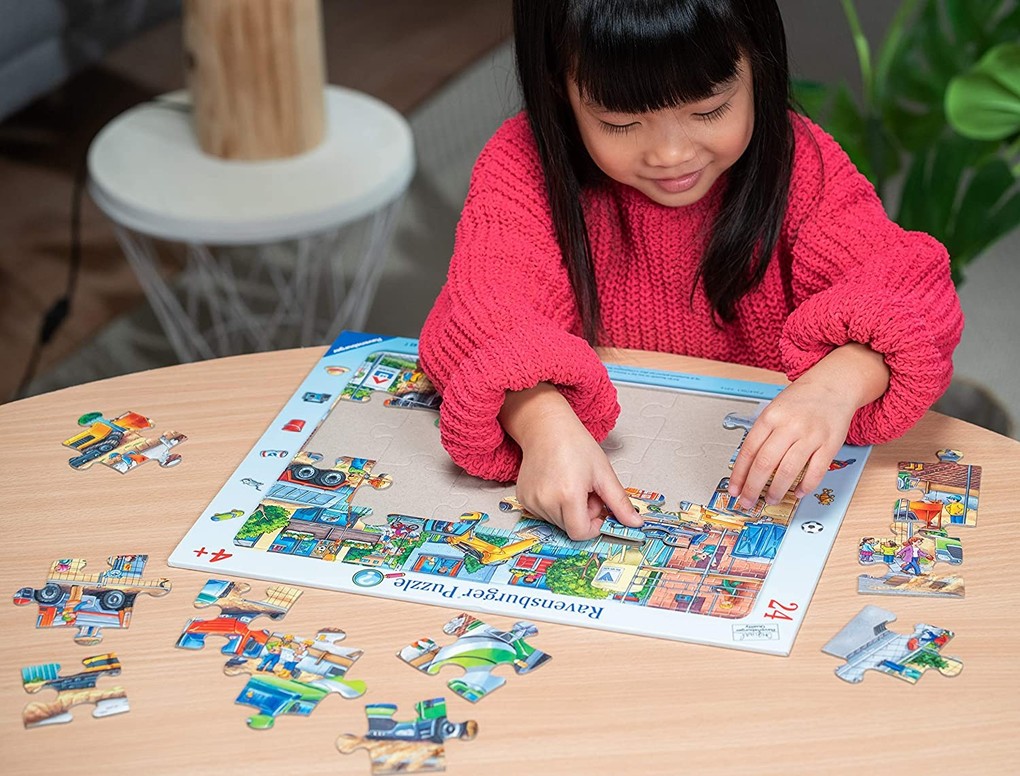 Weitere Ansicht: Ravensburger Kinderpuzzle - 05142 Auf der Baustelle ist was los! - Rahmenpuzzle für Kinder ab 4 Jahren, mit 24 Teilen