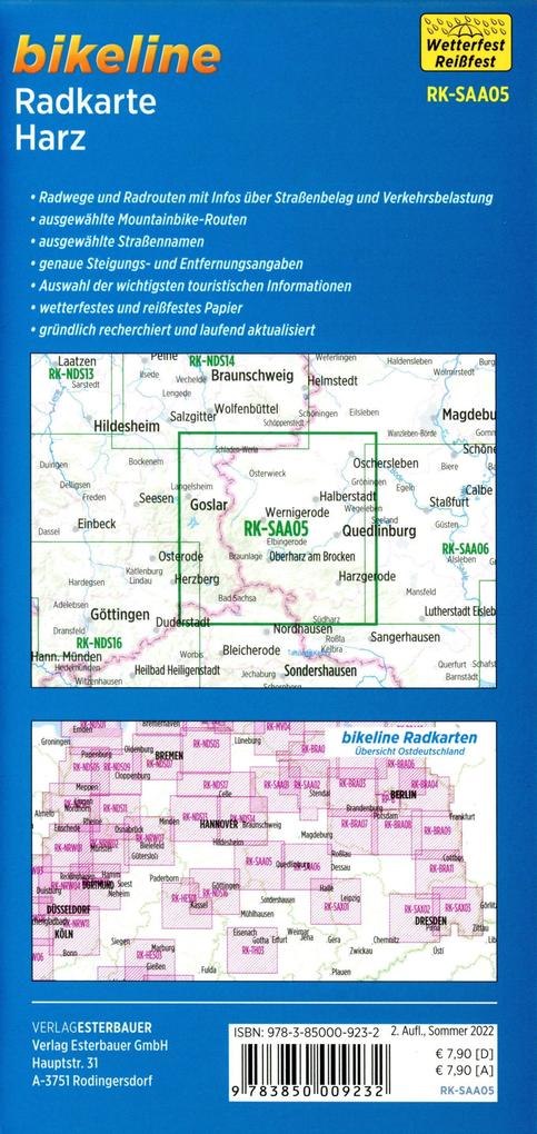 Weitere Ansicht: Radkarte Harz 1:75.000 (RK-SAA05)