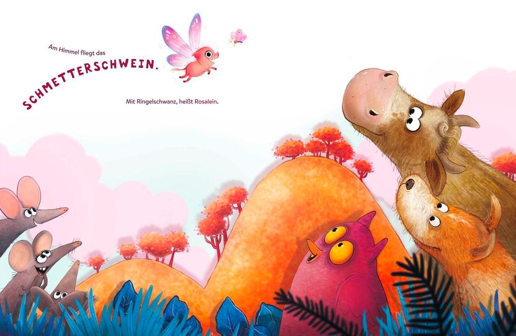 Weitere Ansicht: Rosalein Schmetterschwein will fliegen | Steffi Hahn