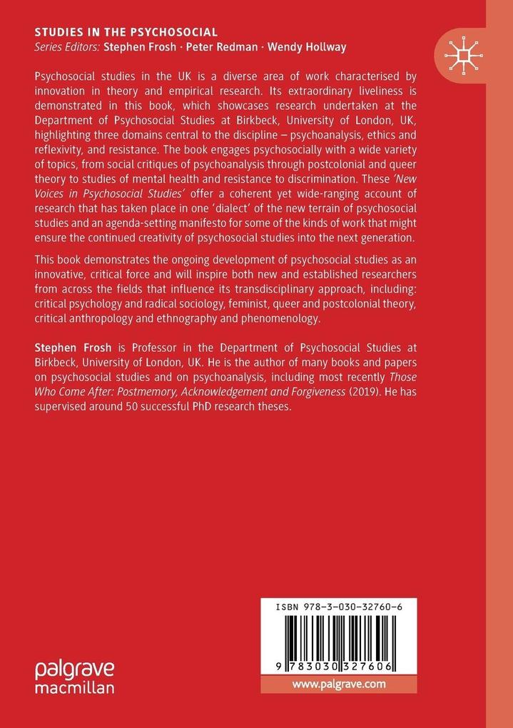 Weitere Ansicht: New Voices in Psychosocial Studies