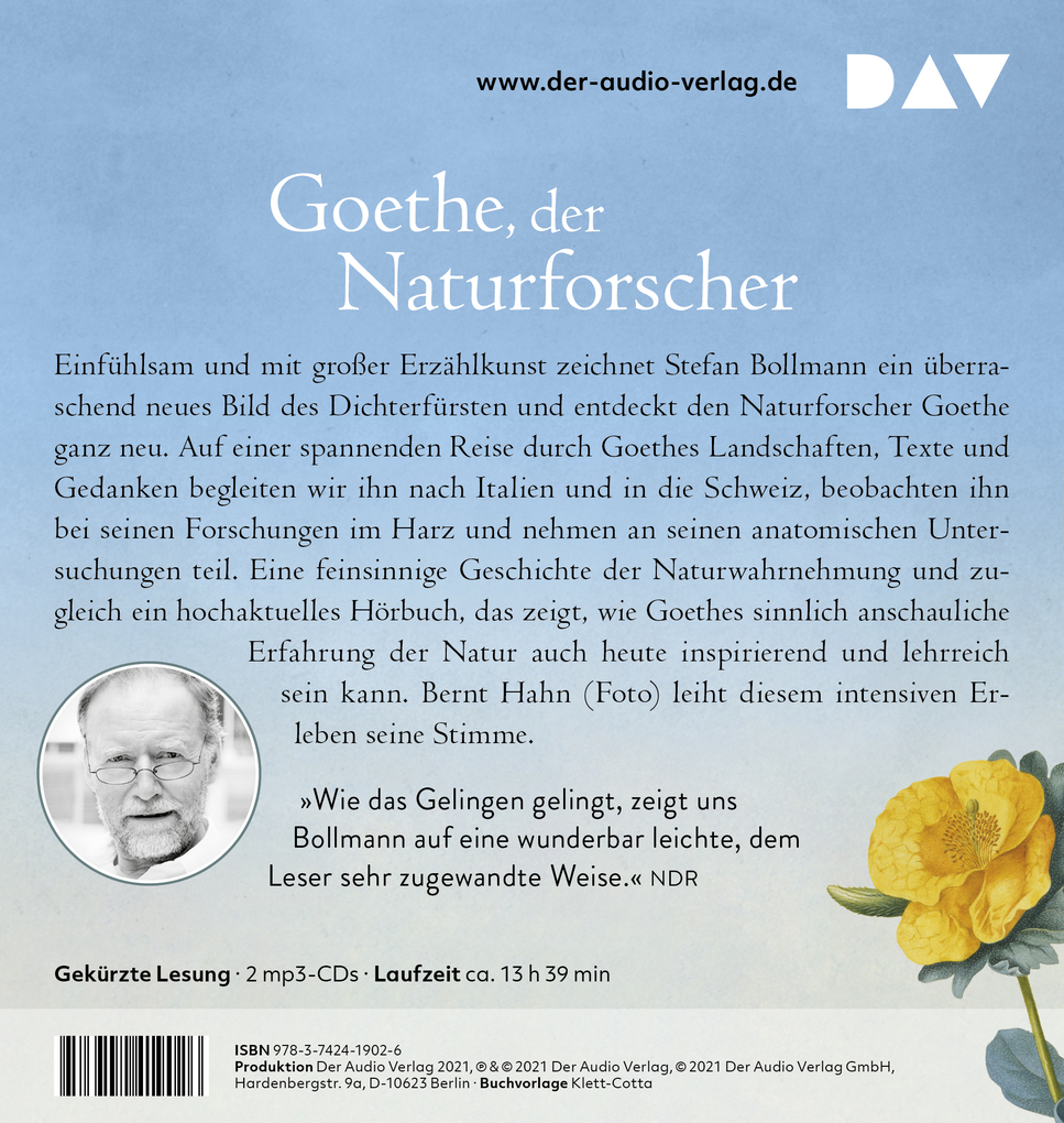 Weitere Ansicht: Der Atem der Welt. Johann Wolfgang Goethe und die Erfahrung der Natur | Stefan Bollmann