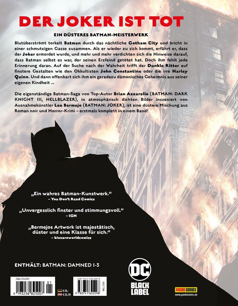 Weitere Ansicht: Batman: Damned (Sammelband) | Brian Azzarello, Lee Bermejo