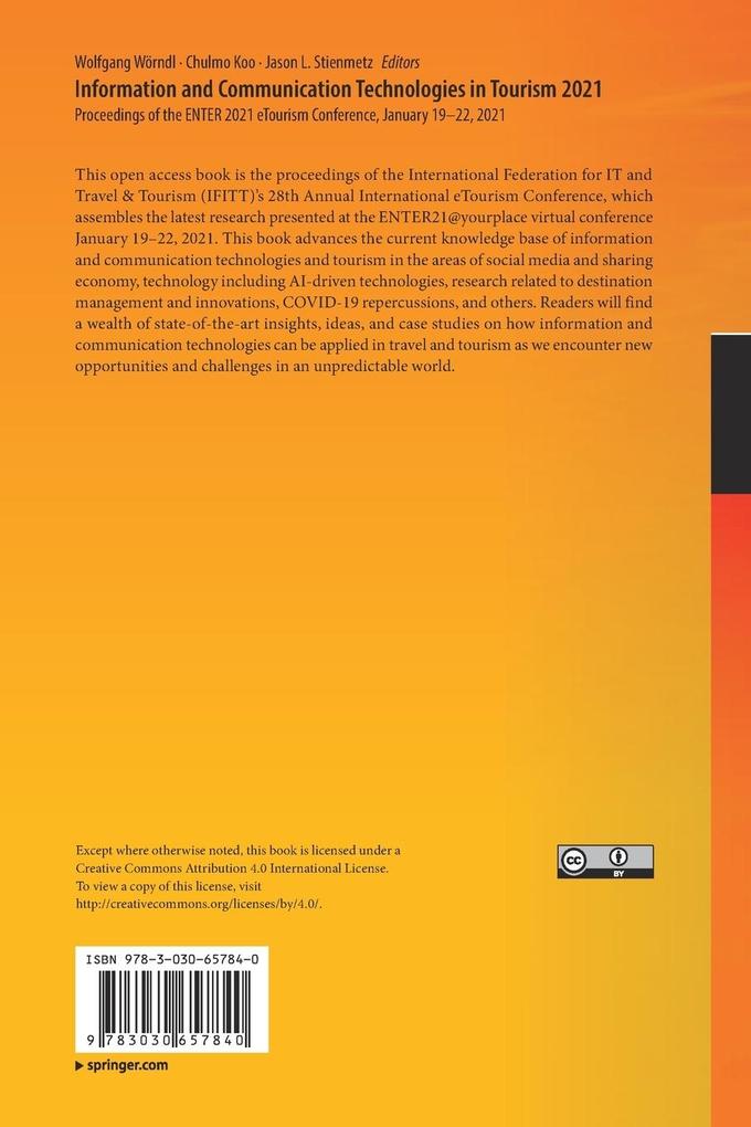 Weitere Ansicht: Information and Communication Technologies in Tourism 2021
