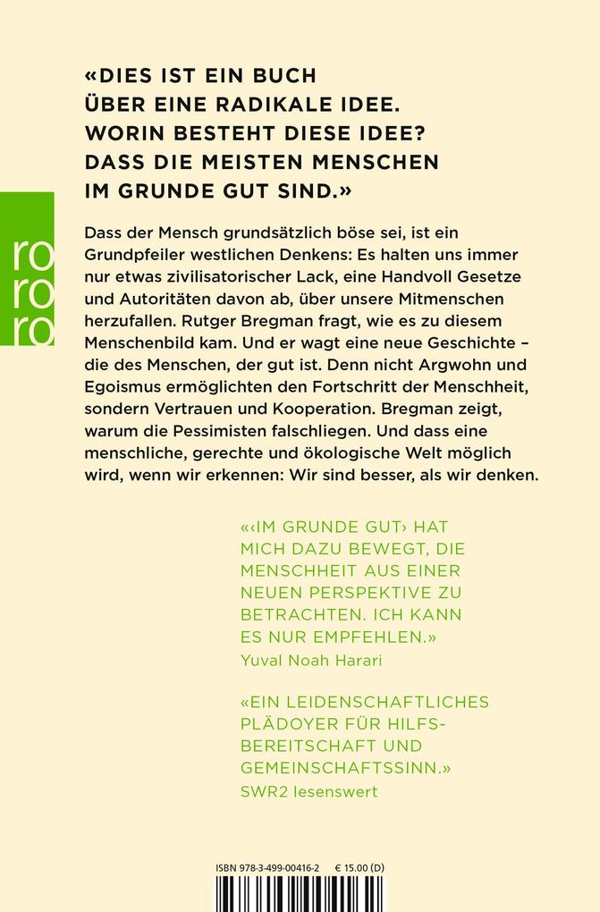 Weitere Ansicht: Im Grunde gut | Rutger Bregman