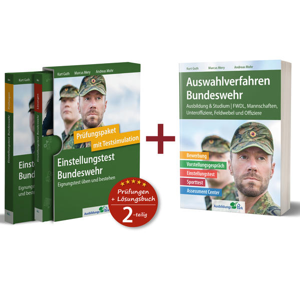 Produktbild: Paket - Einstellungstest + Auswahlverfahren Bundeswehr | Kurt Guth, Marcus Mery, Andreas Mohr