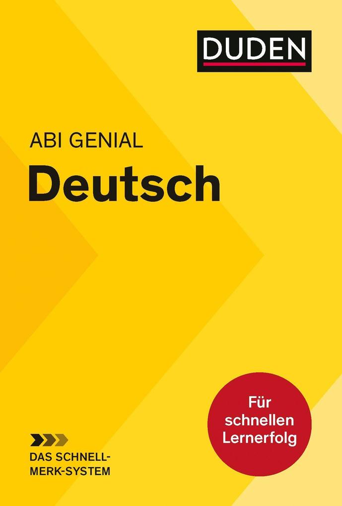 Produktbild: Abi genial Deutsch: Das Schnell-Merk-System | Monika Bornemann, Christine Schlitt, Michael Bornemann