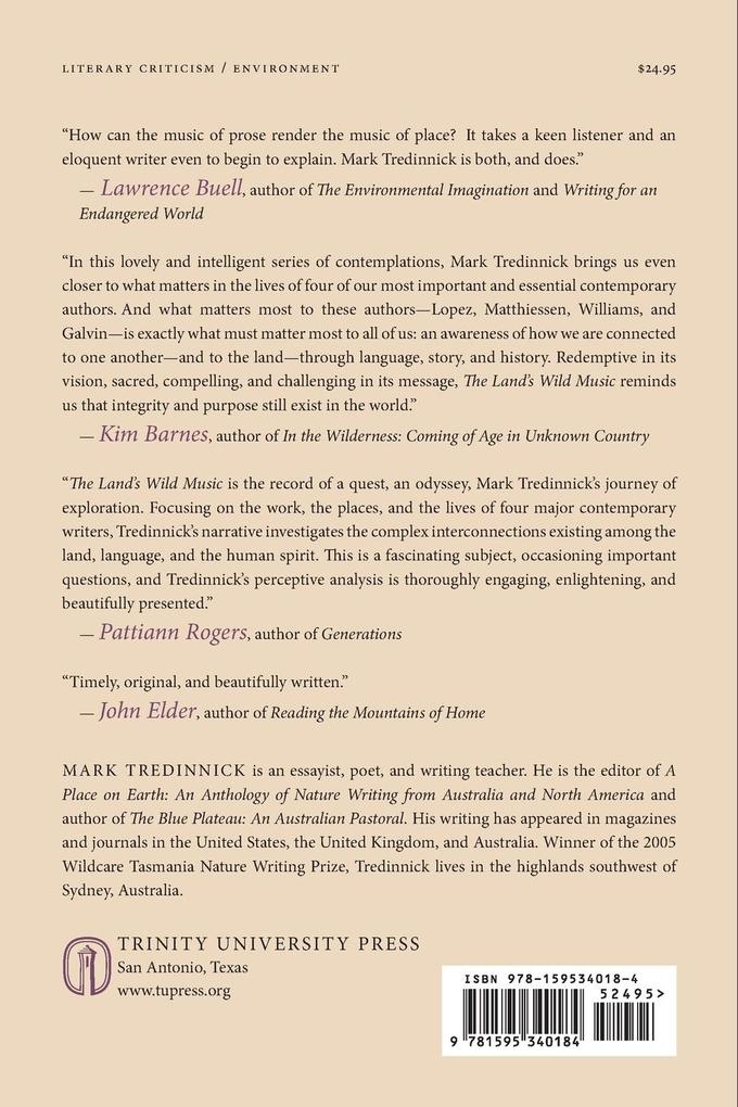 Weitere Ansicht: The Land's Wild Music | Mark Tredinnick