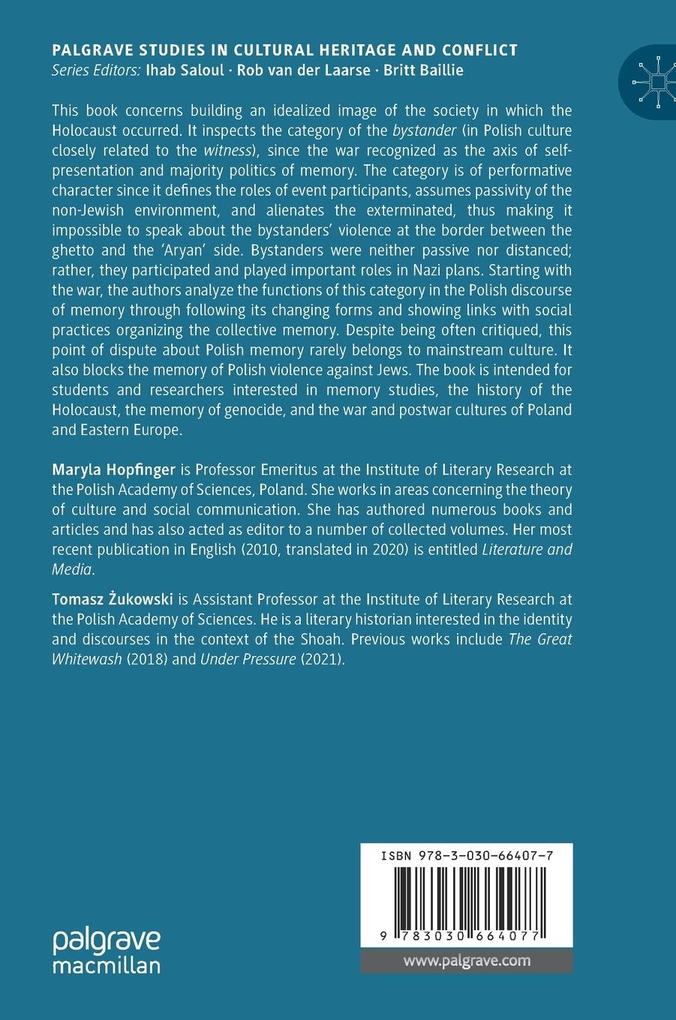 Weitere Ansicht: The Holocaust Bystander in Polish Culture, 1942-2015
