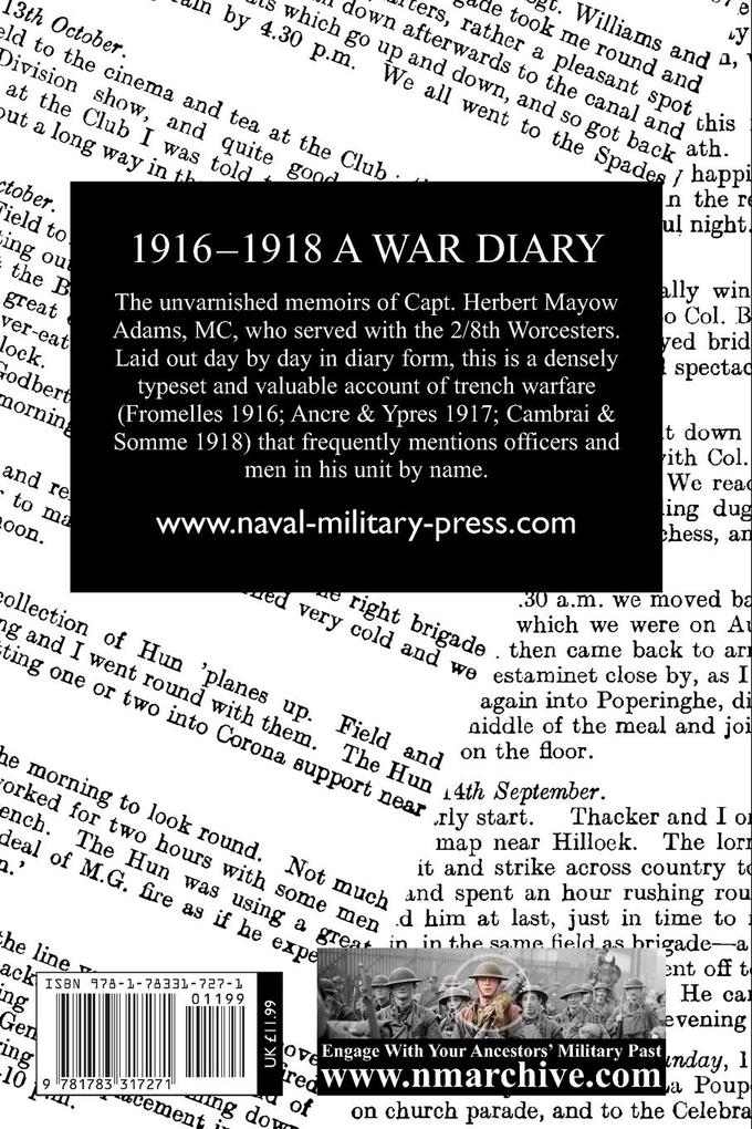 Weitere Ansicht: 1916-1918 a War Diary | Capt Herbert Mayow Adams