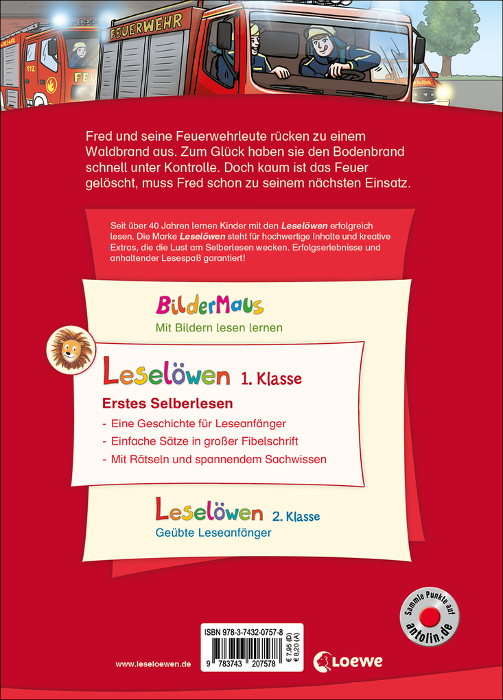 Weitere Ansicht: Leselöwen 1. Klasse - Achtung, Feuerwehr im Einsatz! | Annette Neubauer