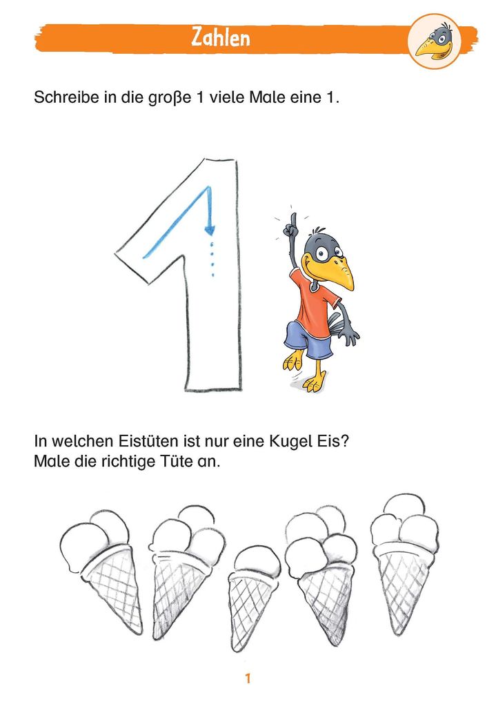 Weitere Ansicht: Mein Matheblock mit Rabe Linus - 1. Klasse | Dorothee Raab