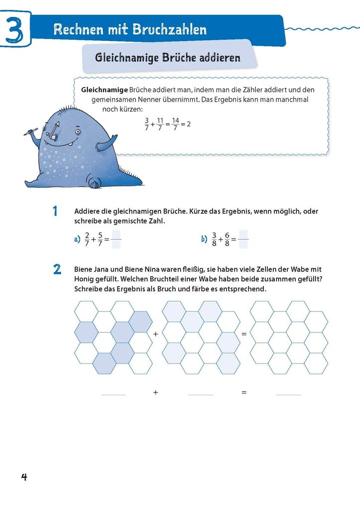 Weitere Ansicht: Mathe in 15 Min - Brüche 5./6. Klasse | Wiebke Salzmann