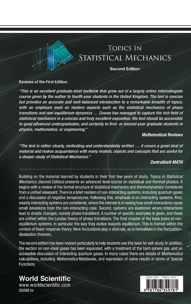 Weitere Ansicht: TOPICS IN STATIS MECH (2ND ED) | Cowan Brian