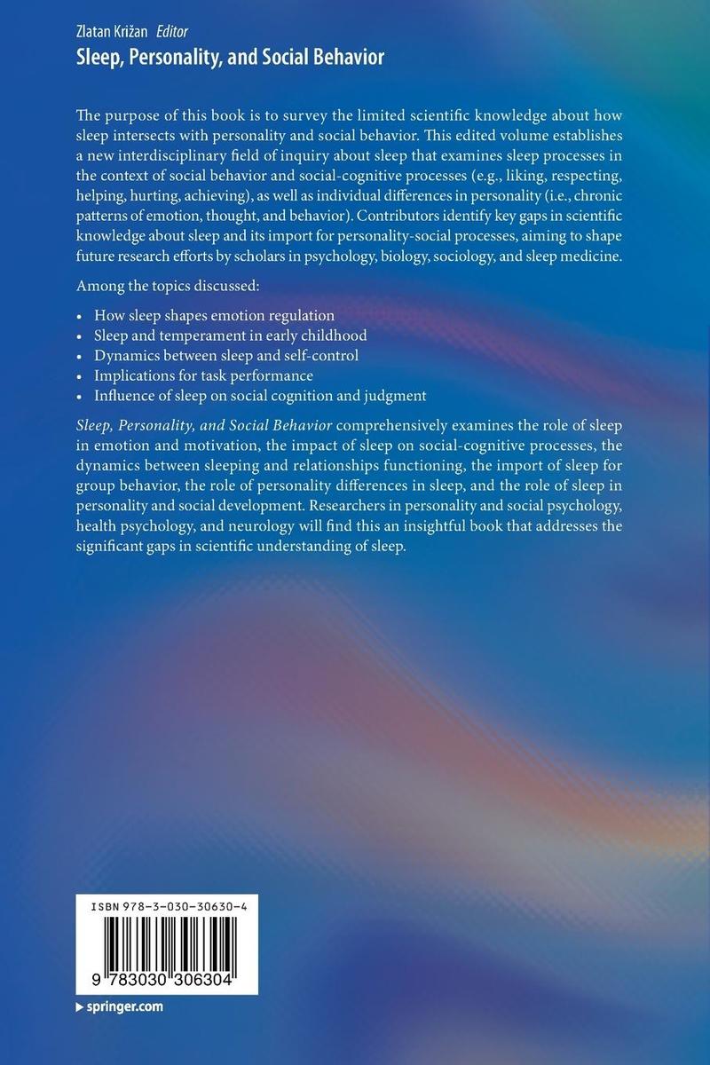 Weitere Ansicht: Sleep, Personality, and Social Behavior