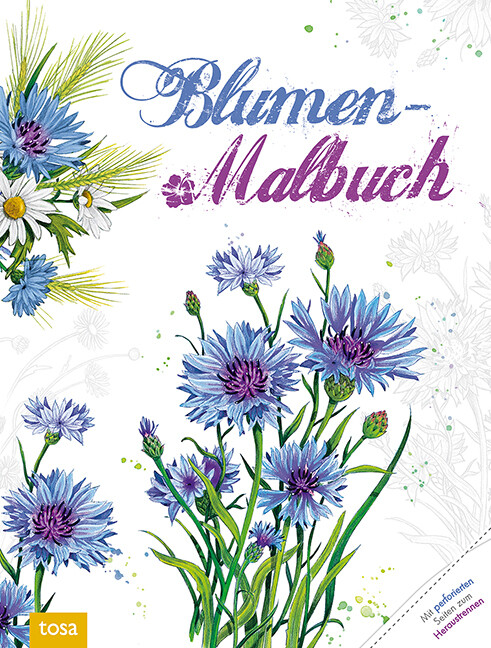 Blumen-Malbuch als Buch (kartoniert)