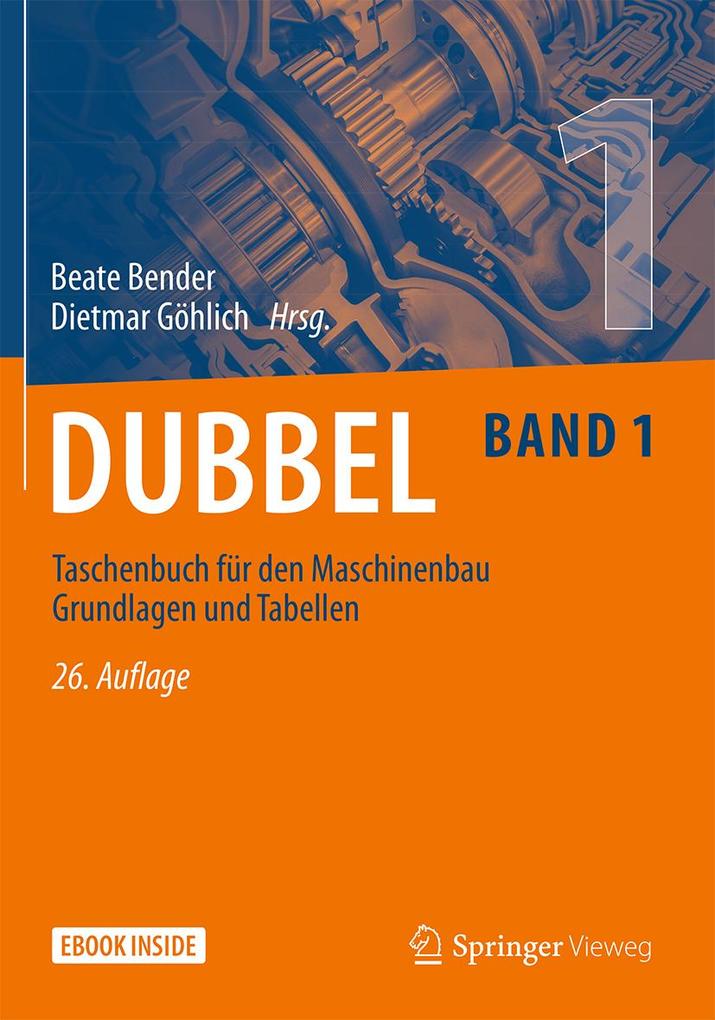 Produktbild: Dubbel Taschenbuch für den Maschinenbau 1: Grundlagen und Tabellen