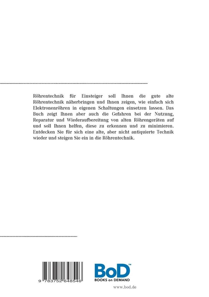 Weitere Ansicht: Röhrentechnik für Einsteiger | Gerd Weichhaus