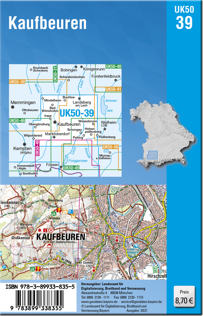 Weitere Ansicht: Kaufbeuren 1 : 50 000 (UK50-39)