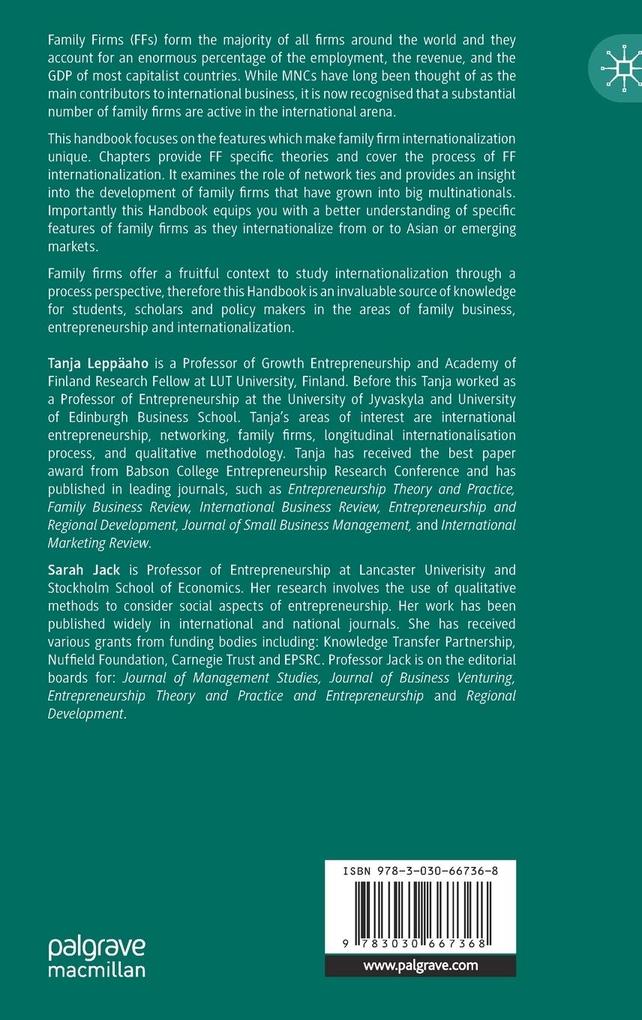 Weitere Ansicht: The Palgrave Handbook of Family Firm Internationalization