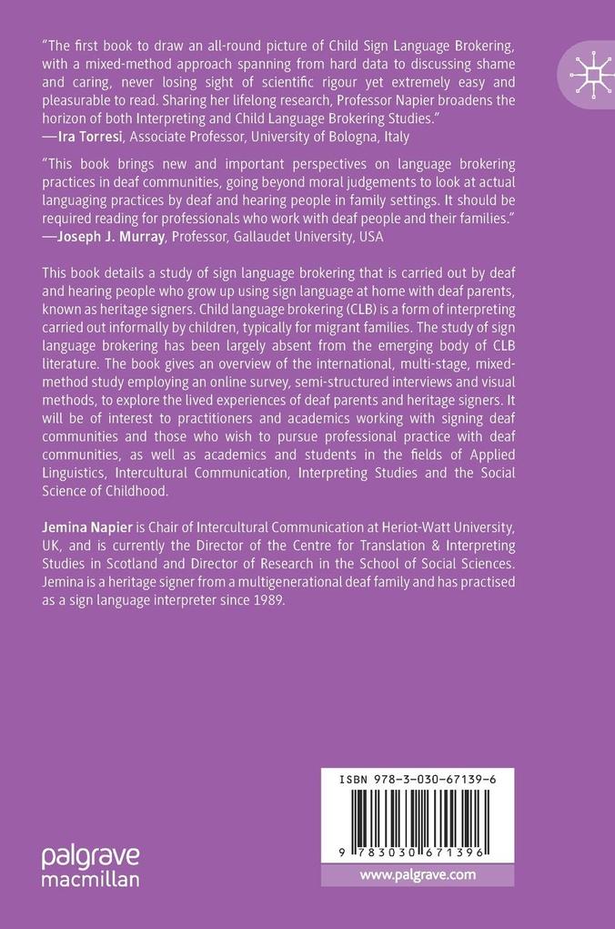 Weitere Ansicht: Sign Language Brokering in Deaf-Hearing Families | Jemina Napier