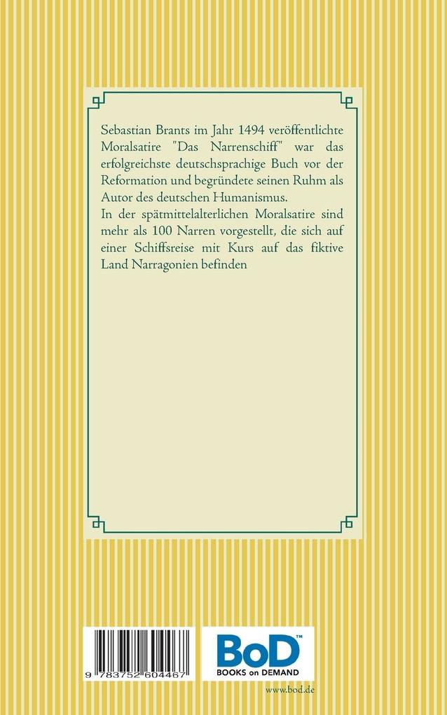 Weitere Ansicht: Das Narrenschiff | Sebastian Brant