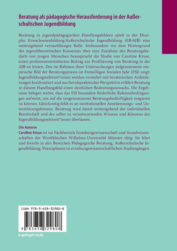 Weitere Ansicht: Beratung als pädagogische Herausforderung in der Außerschulische Jugendbildung | Caroline Kruse