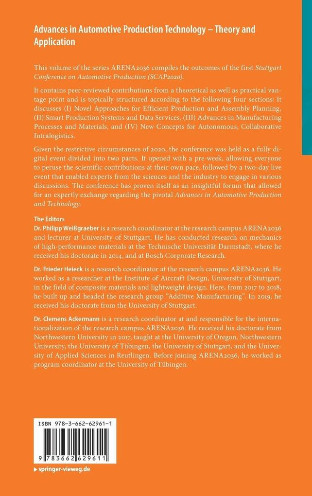 Weitere Ansicht: Advances in Automotive Production Technology - Theory and Application