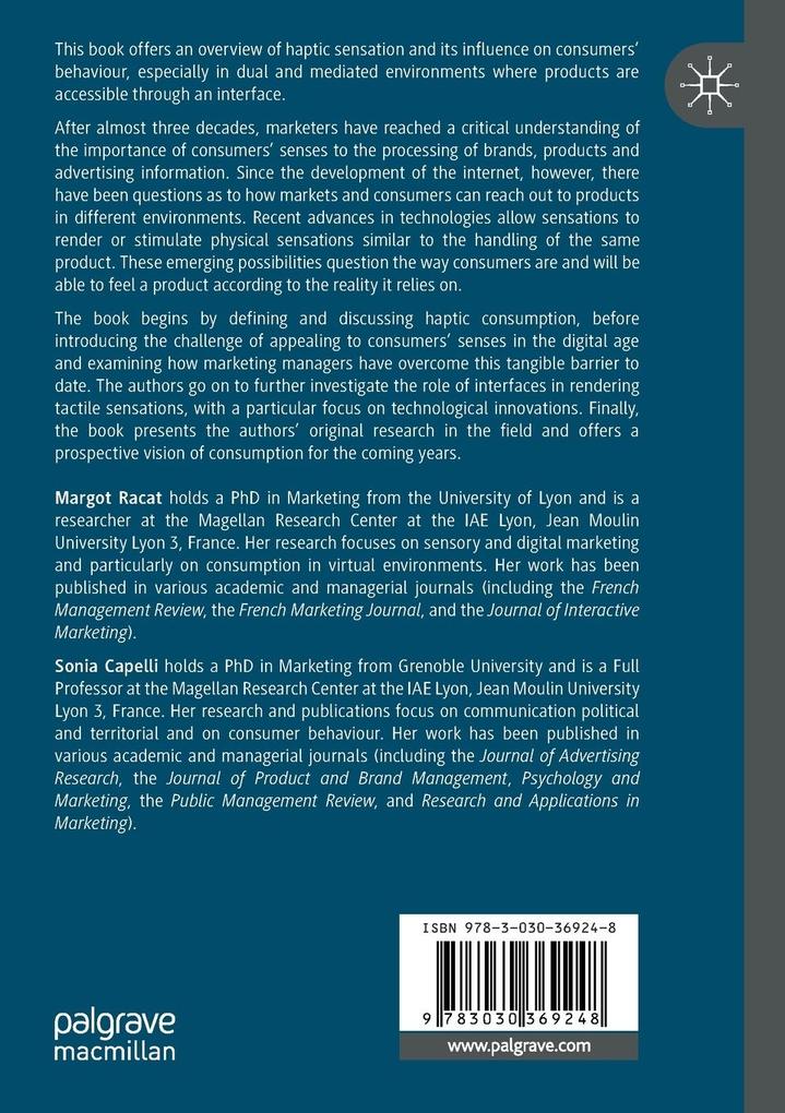 Weitere Ansicht: Haptic Sensation and Consumer Behaviour | Margot Racat, Sonia Capelli
