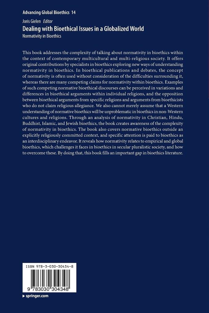 Weitere Ansicht: Dealing with Bioethical Issues in a Globalized World