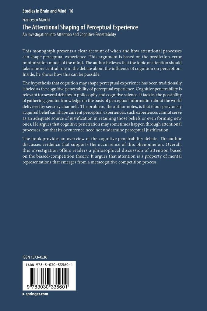 Weitere Ansicht: The Attentional Shaping of Perceptual Experience | Francesco Marchi