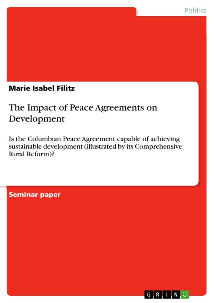 The Impact of Peace Agreements on Development als Taschenbuch
