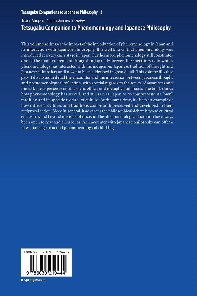 Weitere Ansicht: Tetsugaku Companion to Phenomenology and Japanese Philosophy