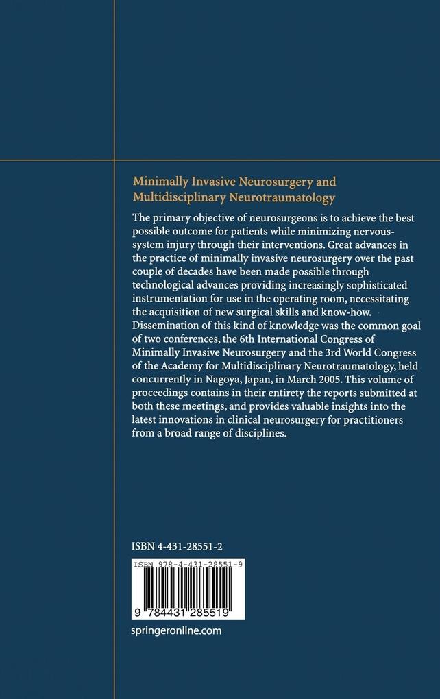 Weitere Ansicht: Minimally Invasive Neurosurgery and Neurotraumatology