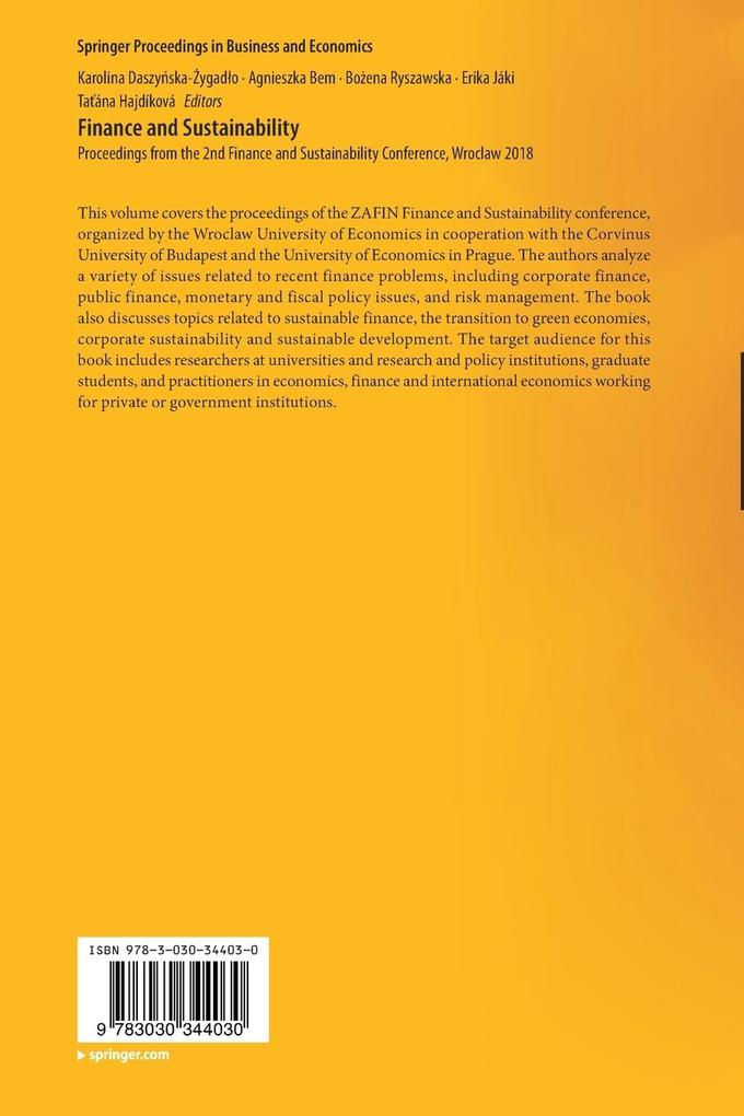 Weitere Ansicht: Finance and Sustainability