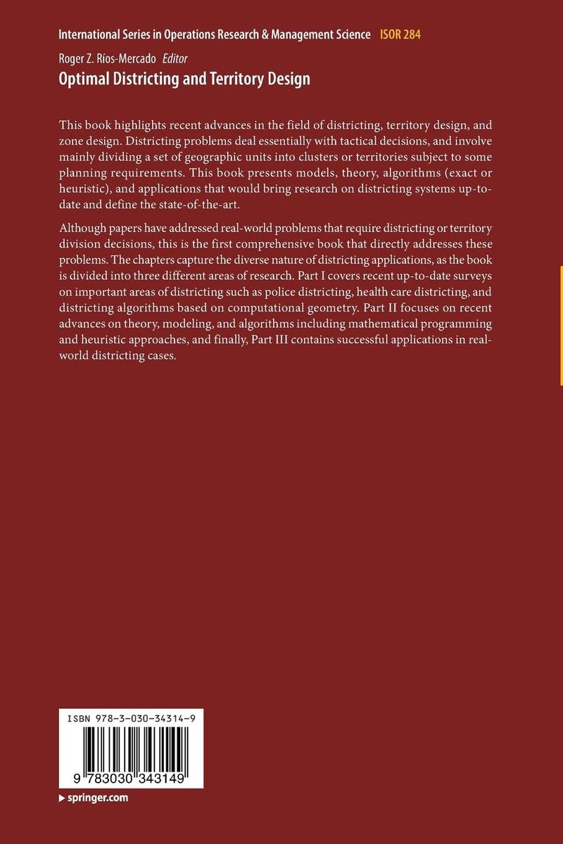 Weitere Ansicht: Optimal Districting and Territory Design