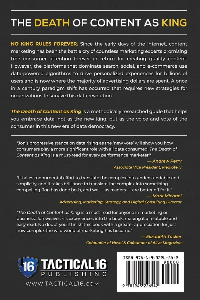 Weitere Ansicht: The Death of Content As King | Jon Hinderliter